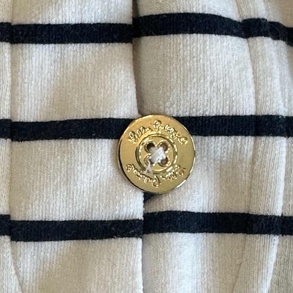 Lilly Pulitzer White and Navy Striped Pullover Top - Picture 5 of 10